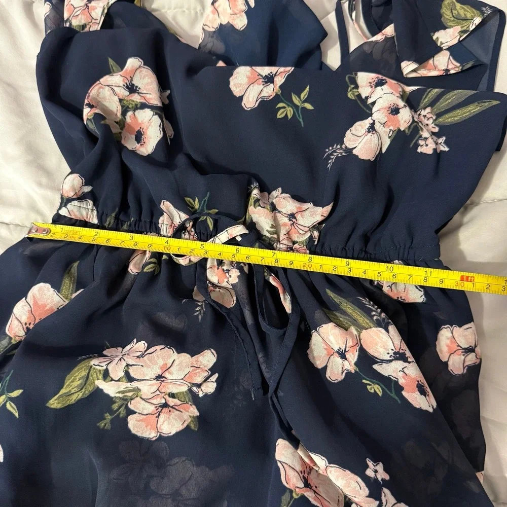 Abercrombie &‎ Fitch Maxi Dress Womens Blue Floral Flowy Romantic Cottagecore SM